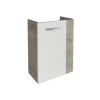Waschbeckenunterschrank 'SBC' braun, weiß glänzend 44 x 60 x 24,3 cm links