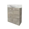 Waschbeckenunterschrank 'SBC' braun matt 52 x 60 x 24,3 cm