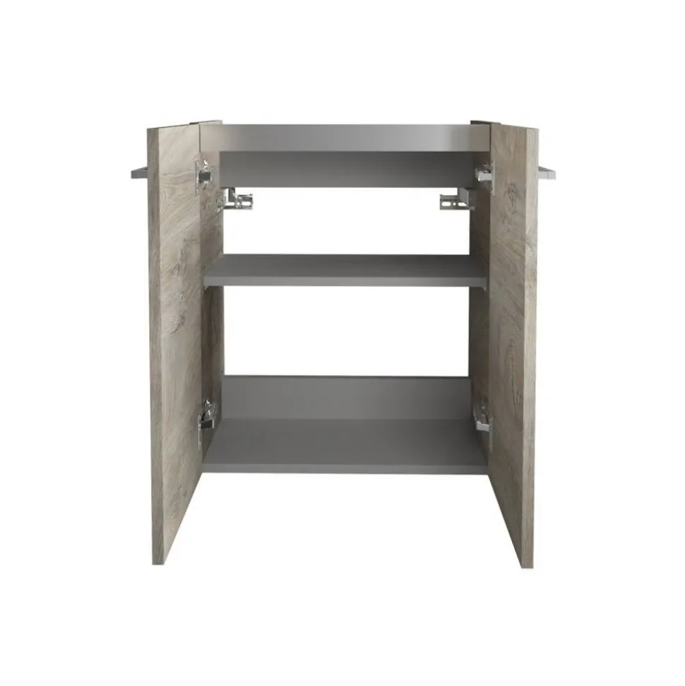 Waschbeckenunterschrank 'SBC' braun matt 52 x 60 x 24,3 cm