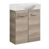 Waschbeckenunterschrank 'SBC' braun matt 52 x 60 x 24,3 cm