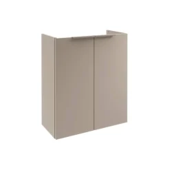 Waschbeckenunterschrank 'SBC' braun, weiß glänzend 52 x 60 x 24,3 cm