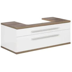 Waschbeckenunterschrank 'Stanford' weiß glänzend 110 x 40,5 x 50 cm