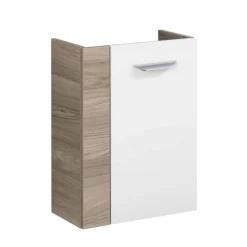 Waschbeckenunterschrank 'SBC' braun, weiß glänzend 44 x 60 x 24,3 cm rechts