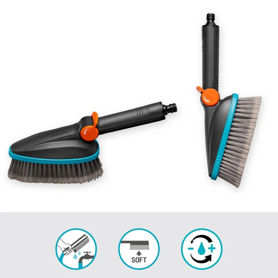 Waschbürste 'Cleansystem M soft' mit Schlauchanschluss