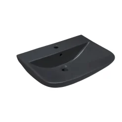 Waschtisch 'Rivo' rechteckig dunkelgrau 48 x 61 x 19 cm