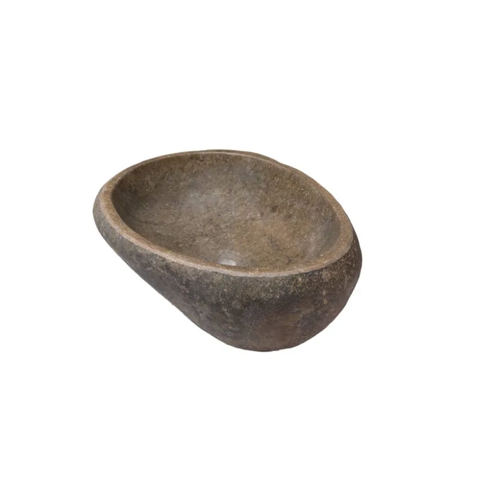 Waschtisch 'Unikat' rund natursteinfarben 45 x 40 x 3,5 cm