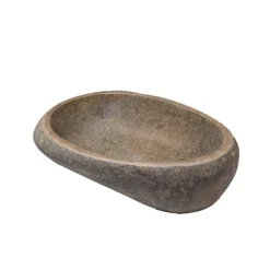 Waschtisch 'Unikat' rund natursteinfarben 45 x 40 x 3,5 cm