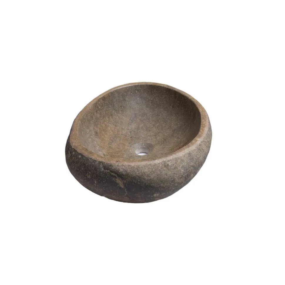 Waschtisch 'Unikat' rund natursteinfarben 45 x 40 x 3,5 cm