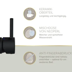 Waschtischarmatur 'Hoku' schwarz