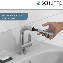 Waschtischarmatur 'London' mit Haarbrause chromfarben