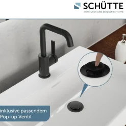 Waschtischarmatur 'LOS ANGELES' schwarz matt