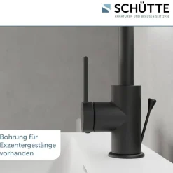 Waschtischarmatur 'LOS ANGELES' schwarz matt