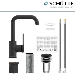 Waschtischarmatur 'LOS ANGELES' schwarz matt