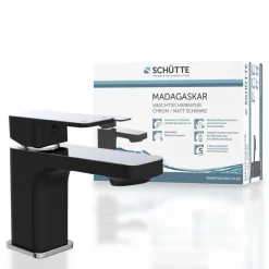 Waschtischarmatur 'Madagaskar' schwarz/chrom
