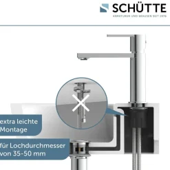 Waschtischarmatur 'Manhattan' silber eckig