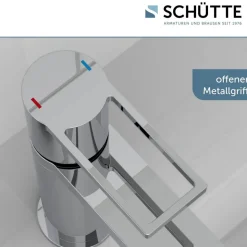 Waschtischarmatur 'Manhattan' silber eckig