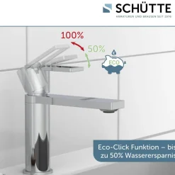 Waschtischarmatur 'Manhattan' silber eckig