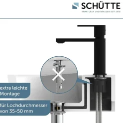 Waschtischarmatur 'Manhattan' schwarz 18 cm