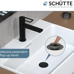 Waschtischarmatur 'Manhattan' schwarz 18 cm