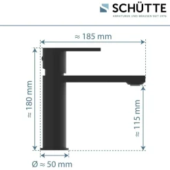 Waschtischarmatur 'Manhattan' schwarz 18 cm
