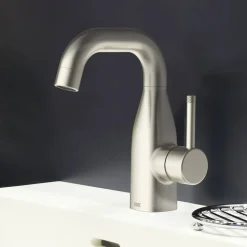 Waschtischarmatur 'Pola' Edelstahloptik