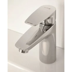Waschtischarmatur 'Pure&Solid' verchromt glänzend silbern