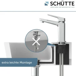 Waschtischarmatur 'Raven' Messing chromfarben