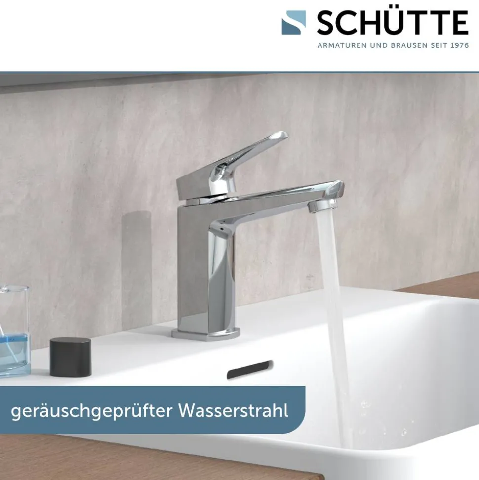 Waschtischarmatur 'Raven' Messing chromfarben