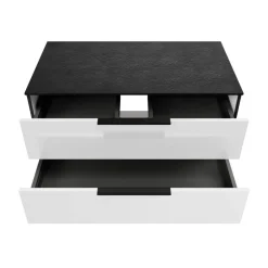 Waschtischplatte mit Unterschrank 'Flair' schwarz/weiß 100,6 x 48,7 x 47,5 cm