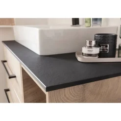 Waschtischplatte 'Oxford' schwarz 150,6 x 1,2 x 49,2 cm