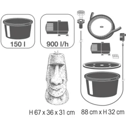 Wasserspiel 'Orito' 900 l/h