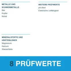 Wassertest 'Mini' 8 Prüfwerte