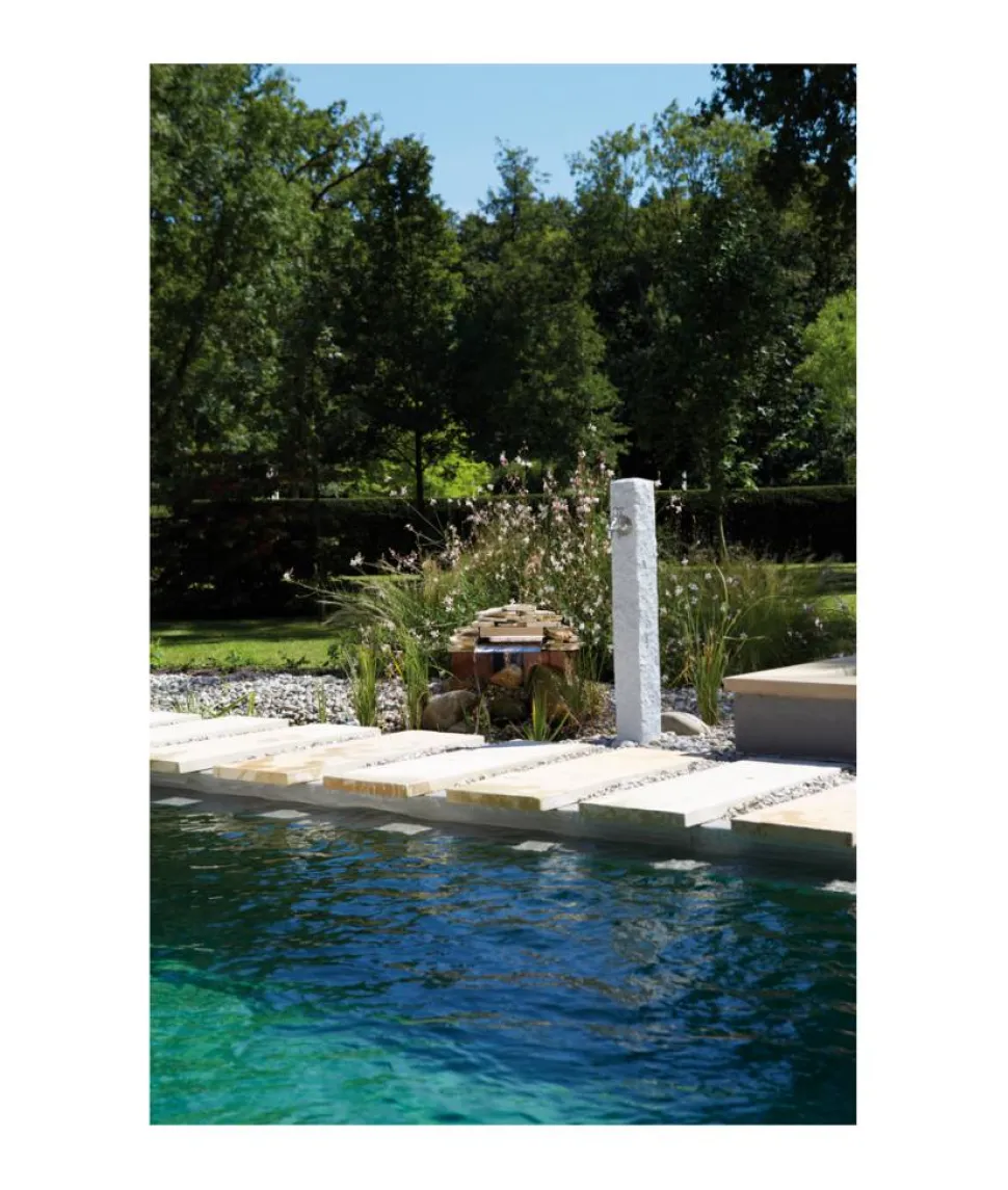 Wasserzapfsäule 'Granit' light granite 25 x 100 cm