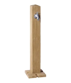 Wasserzapfsäule 'Wood' lightwood 25 x 100 x 25 cm