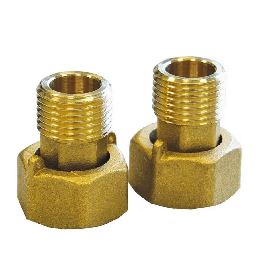 Wasserzähler-Verschraubungen 33,25 mm (1") 26,44 mm (3/4") 2 Stück