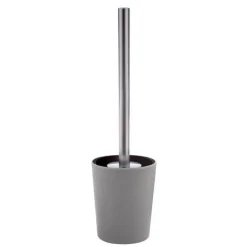 WC-Bürstengarnitur 'Takeo' Bambusfasern grau Ø 10 x 36 cm