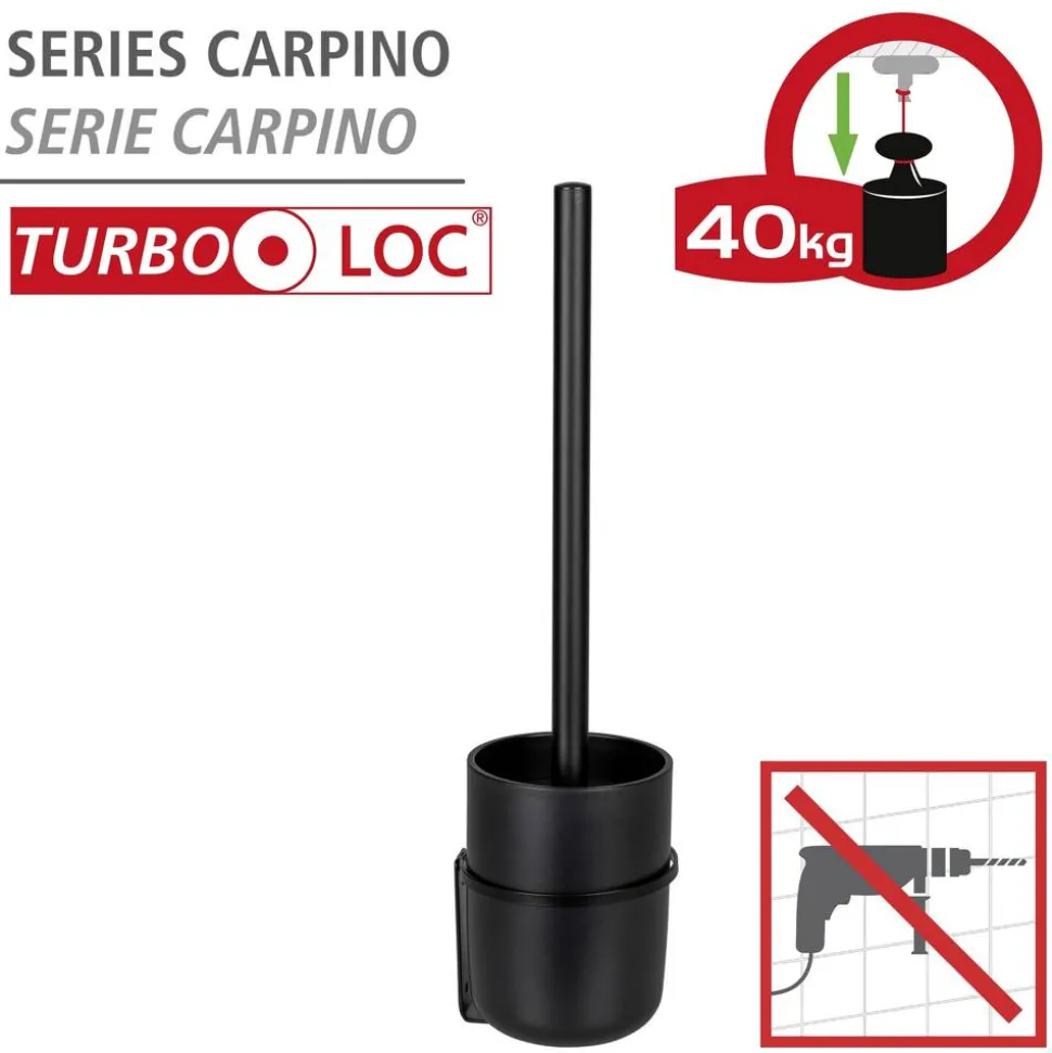WC-Garnitur 'Carpino' Polystyrol schwarz