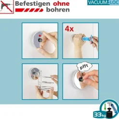 WC-Garnitur-Set 'Quadro' Edelstahl 2-teilig