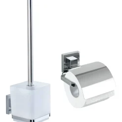 WC-Garnitur-Set 'Quadro' Edelstahl 2-teilig
