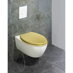 WC-Sitz 'Aldeno' goldfarben Holzkern