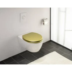 WC-Sitz 'Aldeno' goldfarben Holzkern