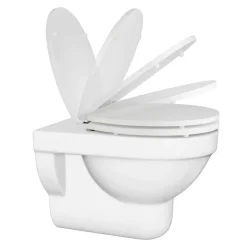 WC-Sitz 'Family' mit Kindersitz und Absenkautomatik weiß Duroplast