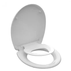 WC-Sitz 'FAMILY WHITE' mit Absenkautomatik weiß Duroplast