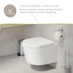 WC-Sitz 'Melva' mit Absenkautomatik weiß Duroplast