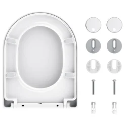 WC-Sitz 'Melva' mit Absenkautomatik weiß Duroplast