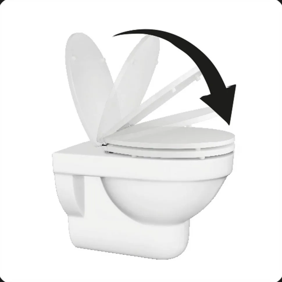 WC-Sitz 'Monaco' mit Absenkautomatik weiß Duroplast