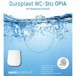 WC-Sitz 'Opia' mit Absenkautomatik Duroplast weiß