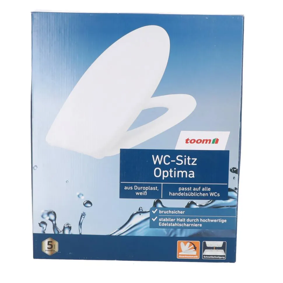 WC-Sitz 'Optima' mit Absenkautomatik weiß Duroplast