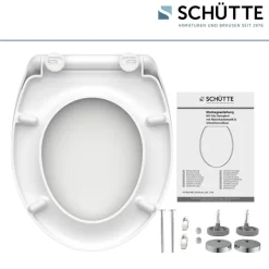 WC-Sitz 'WHITE' mit Absenkautomatik weiß Duroplast