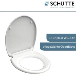 WC-Sitz 'WHITE' mit Absenkautomatik weiß Duroplast